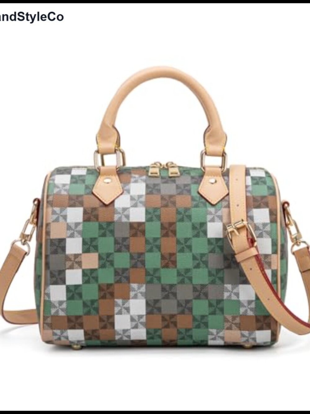 Top Handle Satchel Bag PVC Geometric Designer Crossbody Purse